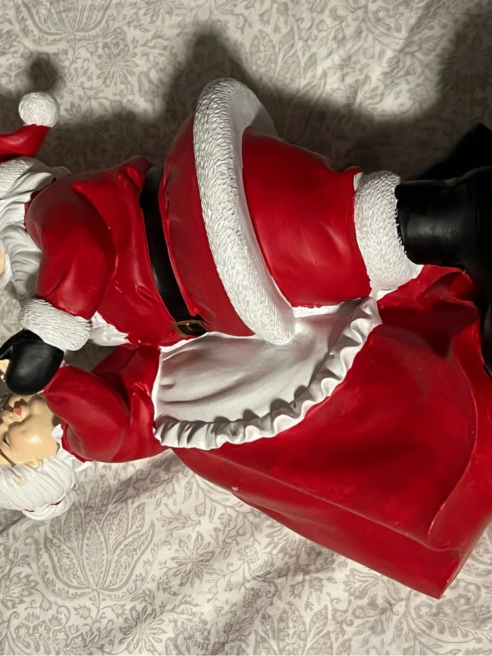 T.J.Maxx Red, White and Black Festive Santa Girl Costume Figurine